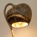 Luminária Baseboll de Mesa Artesanal em Casca de Coco